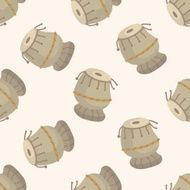 instrument drum cartoon seamless pattern background N3