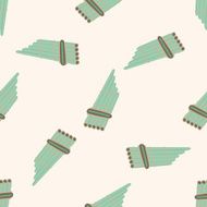 instrument flute cartoon seamless pattern background