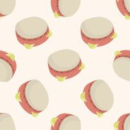 instrument tambourine cartoon seamless pattern background N2