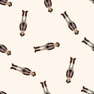 people cartoon seamless pattern background N8