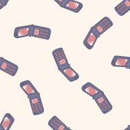 cellphone cartoon seamless pattern background N17