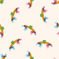 Amusement park facilities cartoon seamless pattern background N82