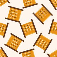Amusement park facilities cartoon seamless pattern background N83