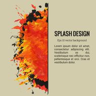 Textured handdrawn art background with spot and splash of paint