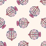 Amusement park facilities cartoon seamless pattern background N85