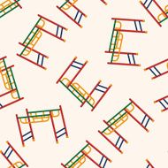 Amusement park facilities cartoon seamless pattern background N86