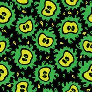 Organic food background Apples seamless pattern N2