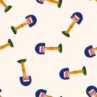 Amusement park facilities cartoon seamless pattern background N87