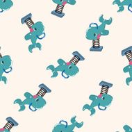 Amusement park facilities cartoon seamless pattern background N88