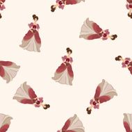 Medieval character cartoon seamless pattern background N19