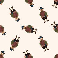 Medieval character cartoon seamless pattern background N20