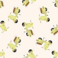transportation motor cartoon seamless pattern background N12
