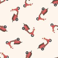 transportation motor cartoon seamless pattern background N15