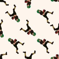 football player cartoon seamless pattern background N10