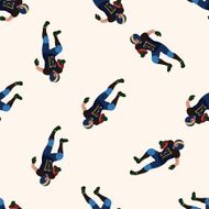 football player cartoon seamless pattern background N12