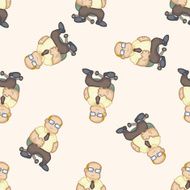 Office workers cartoon seamless pattern background N49
