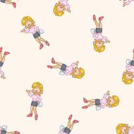 Office workers cartoon seamless pattern background N52