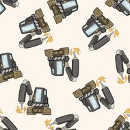 Transportation excavator truck cartoon seamless pattern background N10