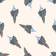 transportation airplane cartoon seamless pattern background N19