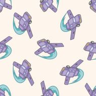 transportation airplane cartoon seamless pattern background N21