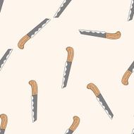 gardening sickle cartoon seamless pattern background