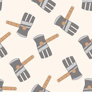 gardening shovel cartoon seamless pattern background N14