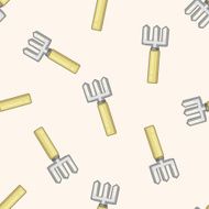 gardening shovel cartoon seamless pattern background N16