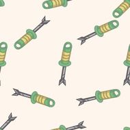 gardening sickle cartoon seamless pattern background N3