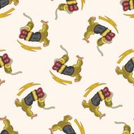 Extreme Sports cartoon seamless pattern background N35