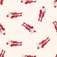santa claus cartoon seamless pattern background N10