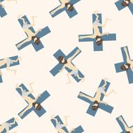 Easter Jesus cartoon seamless pattern background