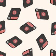 Induction Cooker cartoon seamless pattern background N2