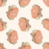 Computer-related equipment printer cartoon seamless pattern background