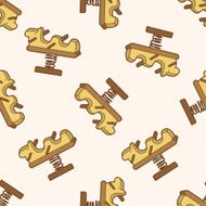 Amusement park facilities cartoon seamless pattern background N89