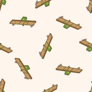 Amusement park facilities cartoon seamless pattern background N90