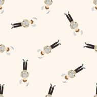 Office workers cartoon seamless pattern background N57