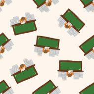Office workers cartoon seamless pattern background N58