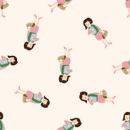 Office workers cartoon seamless pattern background N59
