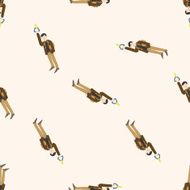 Office workers cartoon seamless pattern background N63