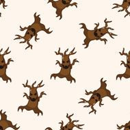 bizarre monster cartoon seamless pattern background N23