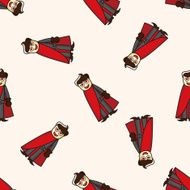 bizarre monster theme vampire cartoon seamless pattern background