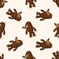 bizarre monster cartoon seamless pattern background N27
