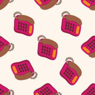 telephone cartoon seamless pattern background N14
