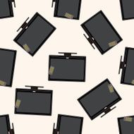 Home appliances theme tv cartoon seamless pattern background N6