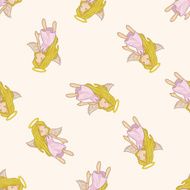 angel cartoon seamless pattern background N28