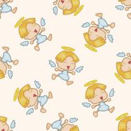 angel cartoon seamless pattern background N29