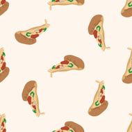 pizza cartoon seamless pattern background N3