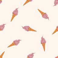 ice cream cartoon seamless pattern background N5