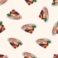 decorating cake cartoon seamless pattern background N34