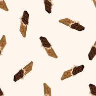 chocolate cartoon seamless pattern background